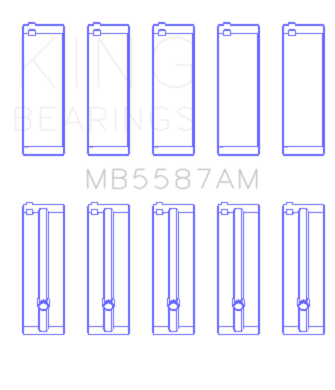 King Engine Bearings 92-95 Suzuki Sidekick G15A/G16A/G16B Crankshaft Main Bearings - 5 Pairs in Set