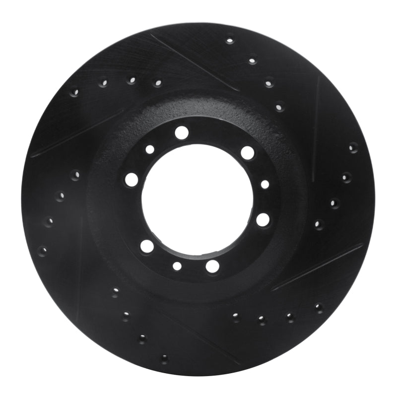R1 Concepts R1 92-02 Acura SLX Front Right Drilled & Slotted Black Brake Rotor