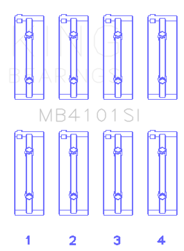 King Engine Bearings King Alpha Romeo AR 01928 / AR 06430 / AR 64102 / AR 64101 / AR 06120 / AR 01932 Main Bearing Set