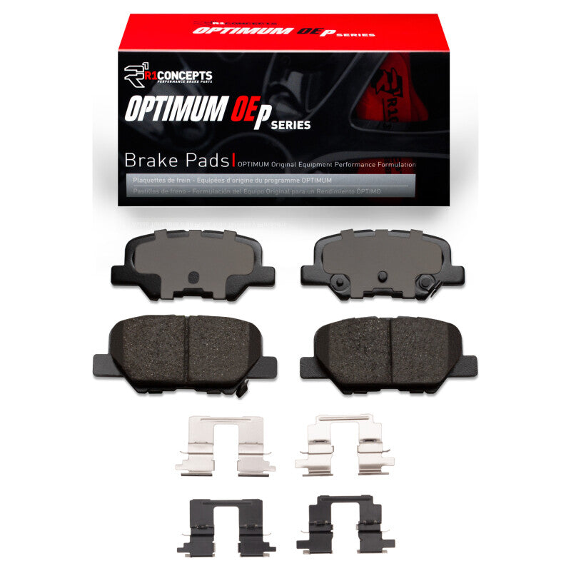 R1 Concepts R1 14-18 Mazda 3 Rear Optimum OE Brake Pads & Hardware Kit
