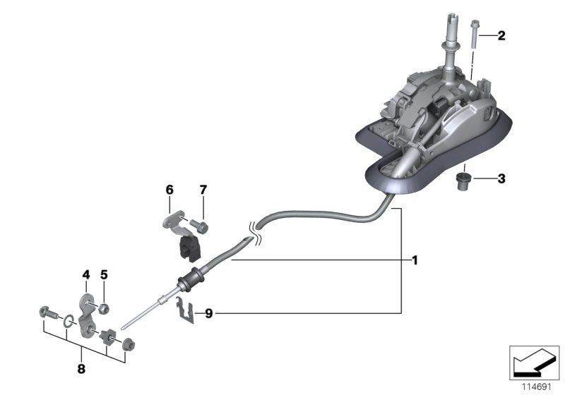 Genuine BMW 25167563658 E90 E92 E91 Gearshift Steptronic (Inc. 330xi, 328xi & 325xi) | UK Car Parts