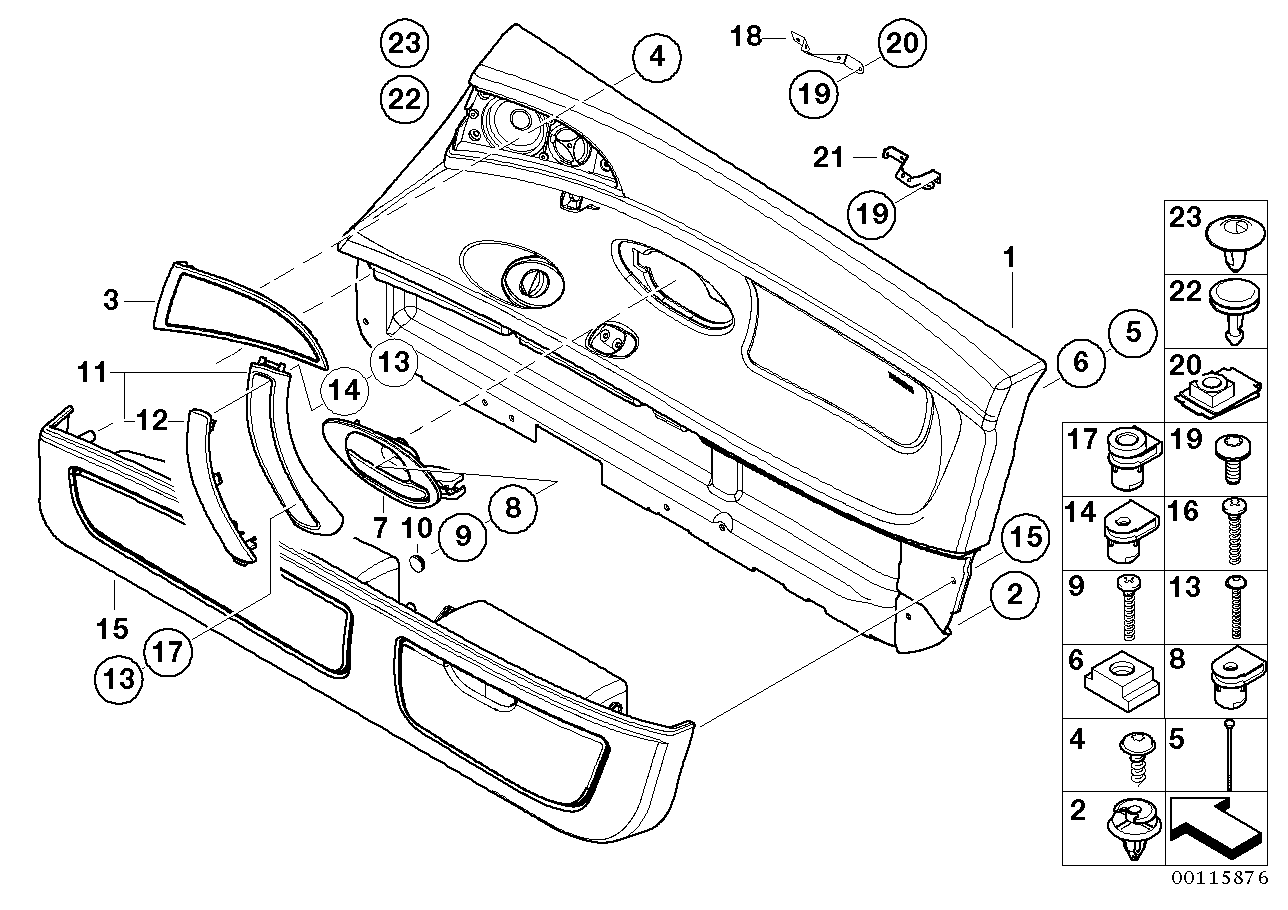 Genuine BMW 51417004631 E52 Cover With Hinged Compartments Left TITANSILBER DKL (Inc. Alpina V8 & Z8) | UK Car Parts