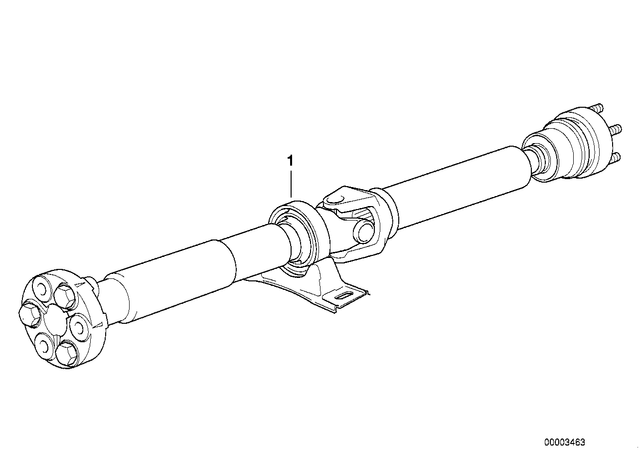 Genuine BMW 26101229418 E38 Drive Shaft Automatic Transmission L=1508mm (Inc. 750i) | UK Car Parts
