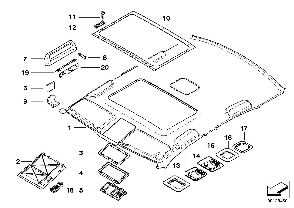 Genuine BMW 51448206616 E39 Radio Burglar AlarCover SANDBEIGE (Inc. 535i, 540i & 525d)