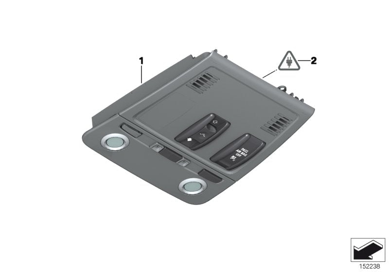 Genuine BMW 61319225950 E71 E72 E70 Switch Unit Roof HImmELGRAU (Inc. X6 35iX & X5)