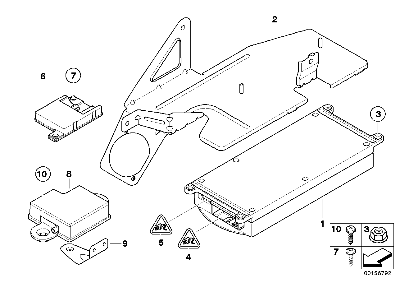 Genuine BMW 65156969560 E71 E70 Bracket For Telematics Control Module (Inc. X5)