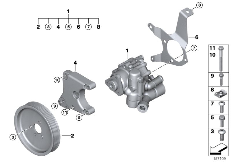 Genuine BMW 32416794921 E92 E91 Power Steering Pump (Inc. 335d)