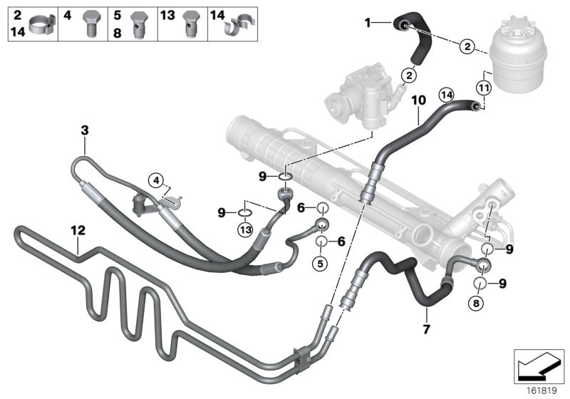 Genuine BMW 32416850290 E90 E93 Return Pipe (Inc. 320d)