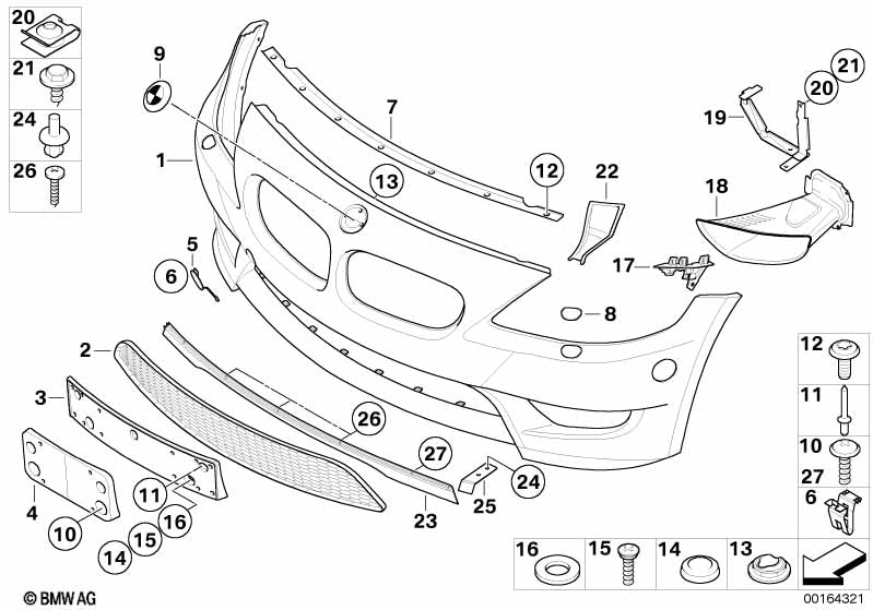 Genuine BMW 51117895842 Grid, Center