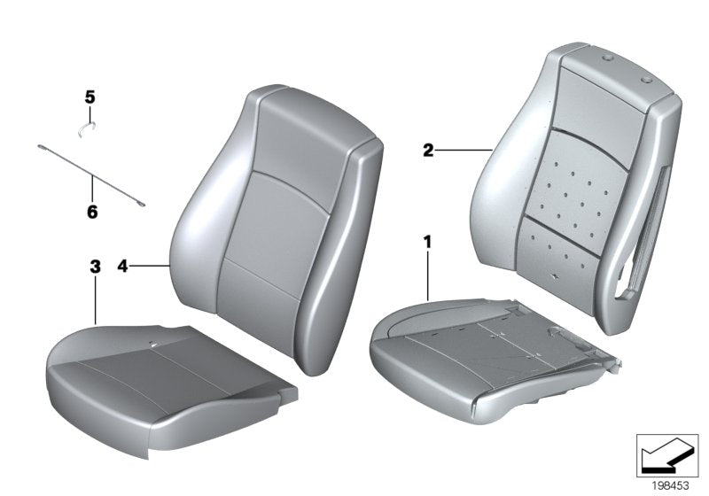Genuine BMW 52107324173 E84 Cover, Basic Backrest, Leather, Left SCHWARZ (Inc. X1)