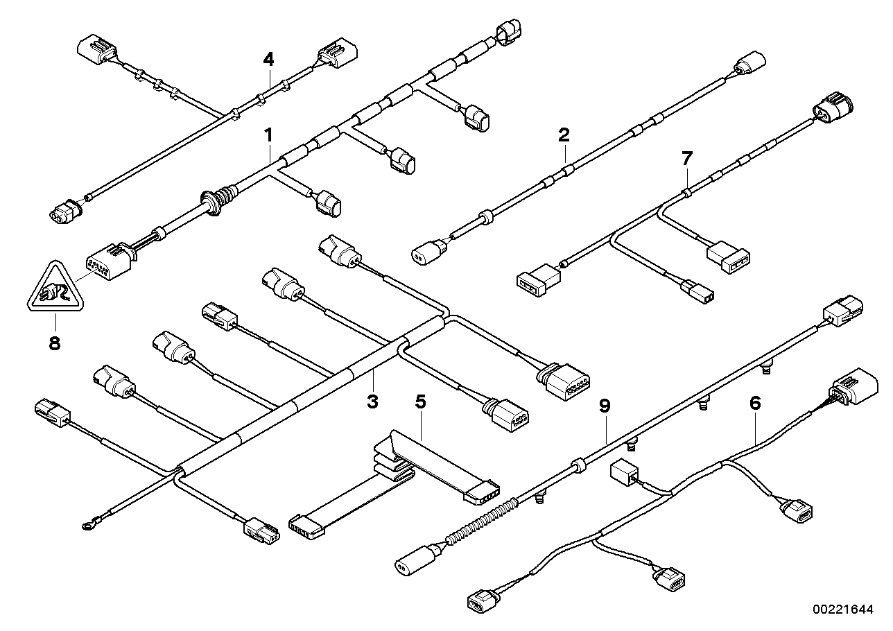 Genuine BMW 61129244423 E71 E72 Wiring Set Pdc, Front (Inc. X6)