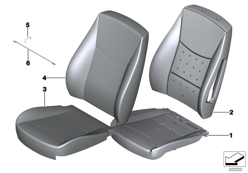 Genuine BMW 52107255655 F25 F26 Cover, Basic Backrest, Leather, Left SCHWARZ (Inc. X3 & X4 35iX)