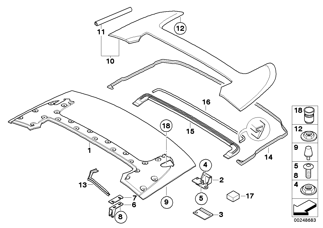 Genuine BMW 51177066147 E64 Stop Buffer (Inc. 650i, 635d & M6)