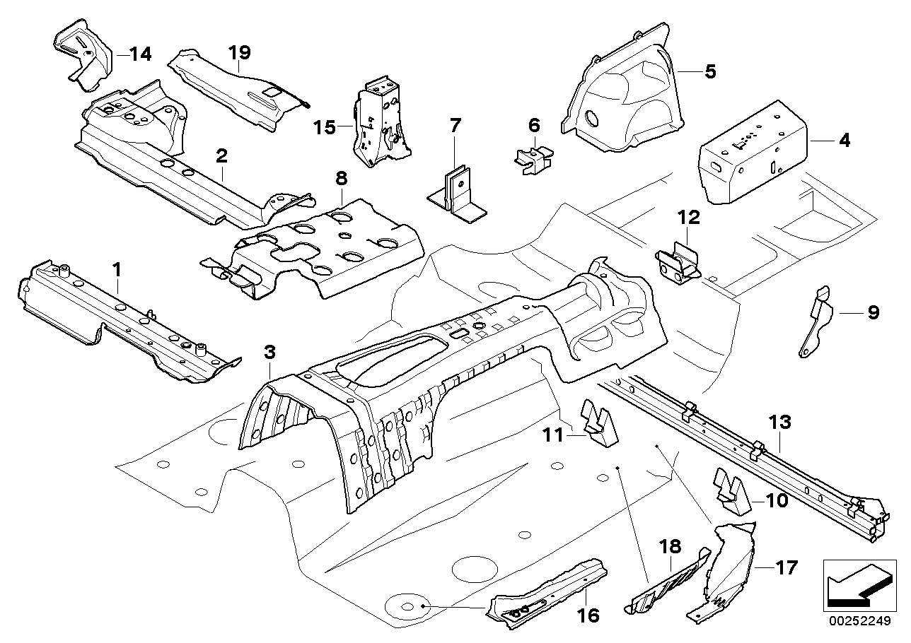 Genuine BMW 41107193243 E88 Support, Wheelhouse Left (Inc. 123d, 118i & 120d)