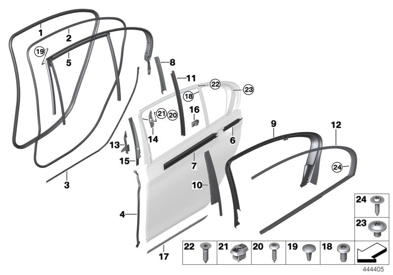 Genuine BMW 51357450502 G11 Seal, Rear Panel, Edge, Right (Inc. 745LeX, 745eX & 740dX)