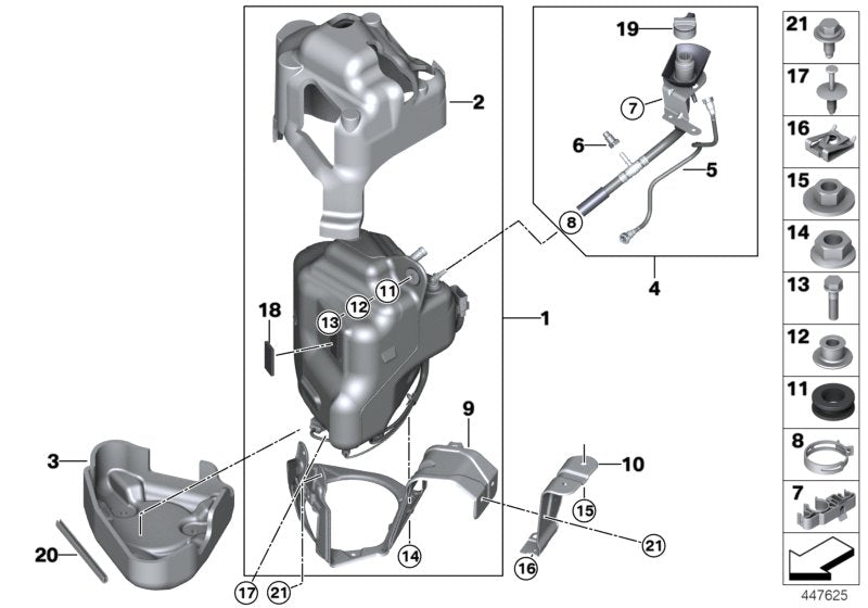 Genuine BMW 16197295653 F15 F16 Scr Container Active (Inc. X5 & X6 M50dX) | UK Car Parts