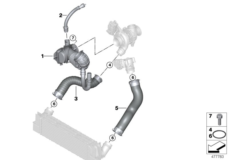 Genuine BMW 13718519134 Filtered Air Pipe With Resonator |
