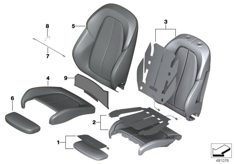 Genuine BMW 52107374867 F46 Sports Seat Cover Leather CANBERRABEIGE (Inc. X1 20iX, 218i & 225iX)