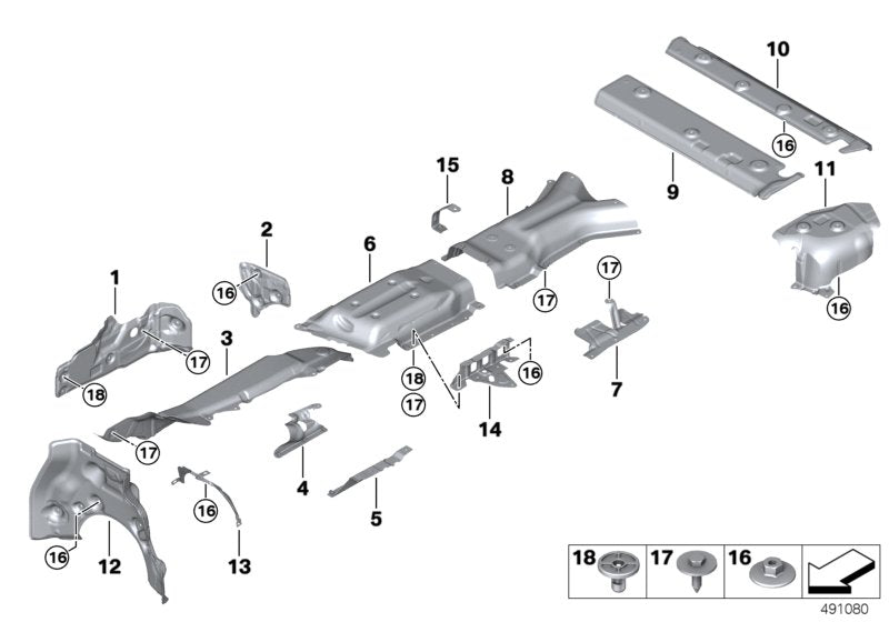 Genuine BMW 51489477793 G06 Fuel Tank Heat Insulation (Inc. X6)
