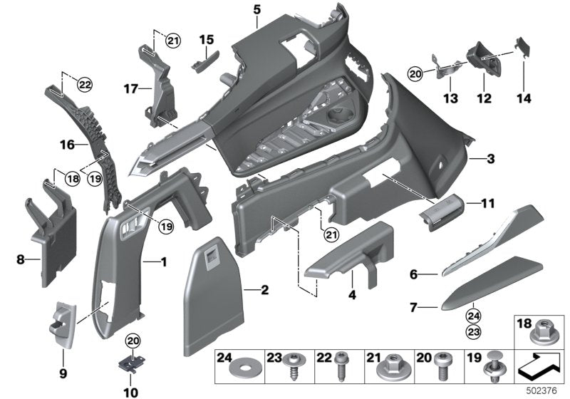 Genuine BMW 51477941115 G07 Reinforcement Trunk Rear Left (Inc. X7)