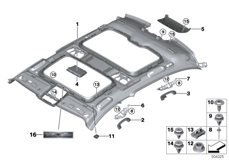 Genuine BMW 51167426622 G11 Grab Handle Fineline Front ELFENBEINWEISS (Inc. 730Ld, Alpina B7 & 730LdX)