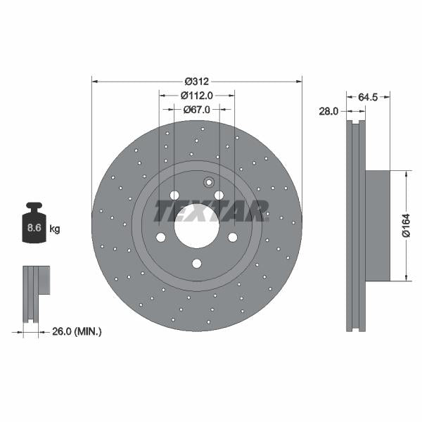 TEXTAR 92120107 Brake Disc