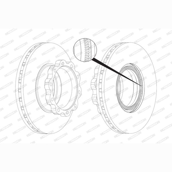 FERODO FCR161A Brake Disc