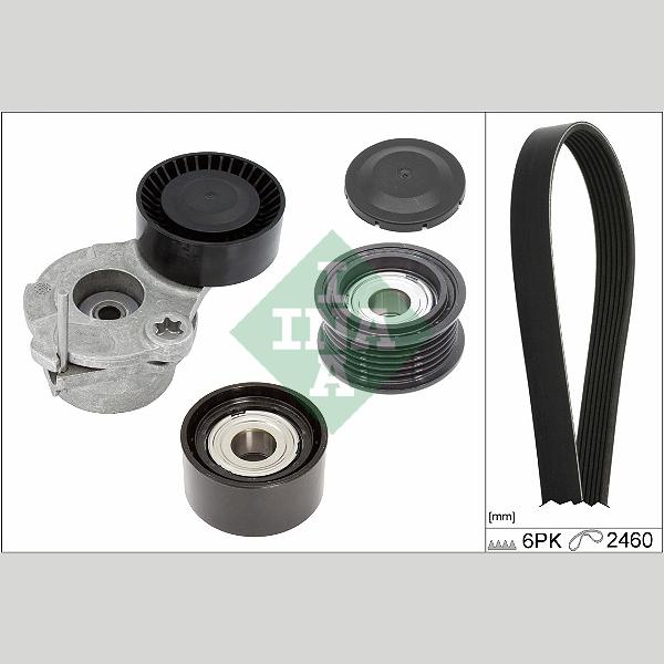 INA 529053810 V-Ribbed Belt Set