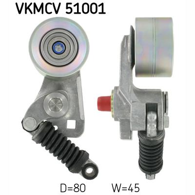 SKF VKMCV51001 V-Ribbed Belt Tensioner Pulley