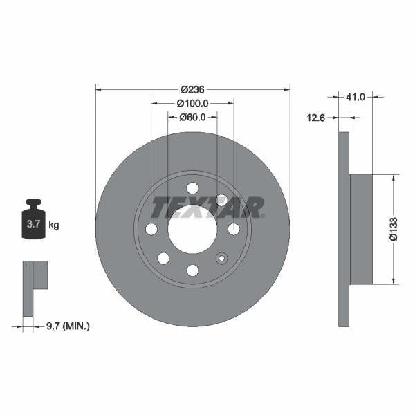 TEXTAR 92020903 Brake Disc