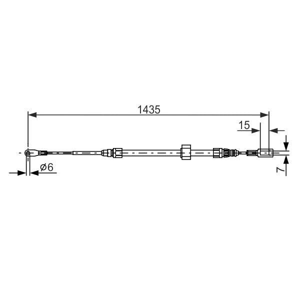 BOSCH 1987477853 Parking Brake Cable Pull
