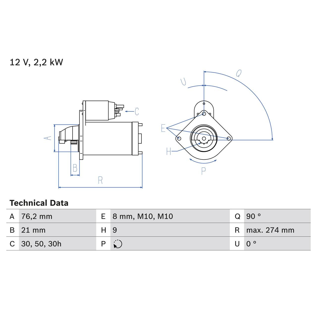 BOSCH 0986012620 Starter