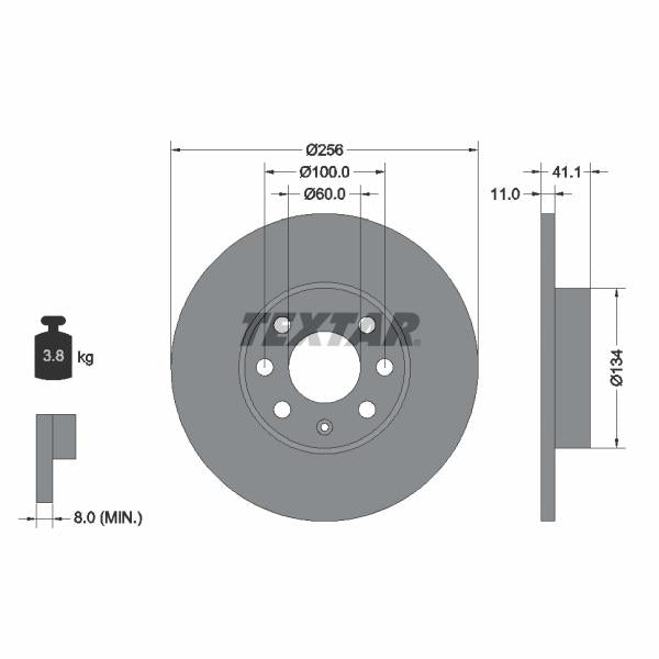 TEXTAR 92091700 Brake Disc