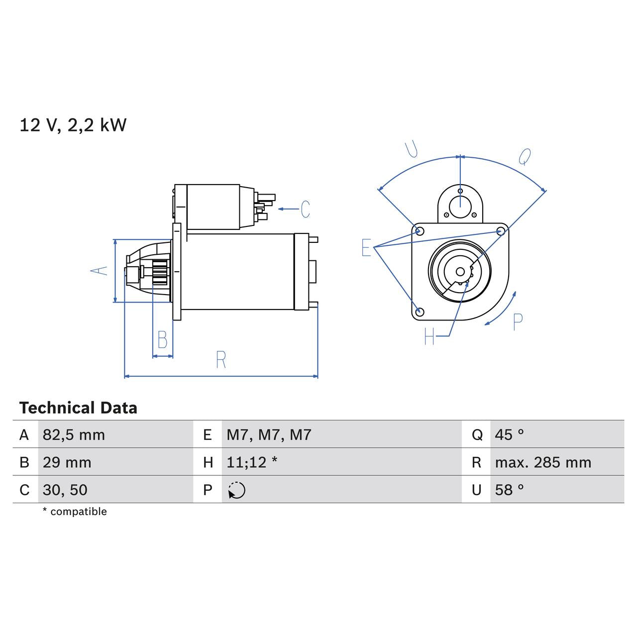 BOSCH 0986010600 Starter