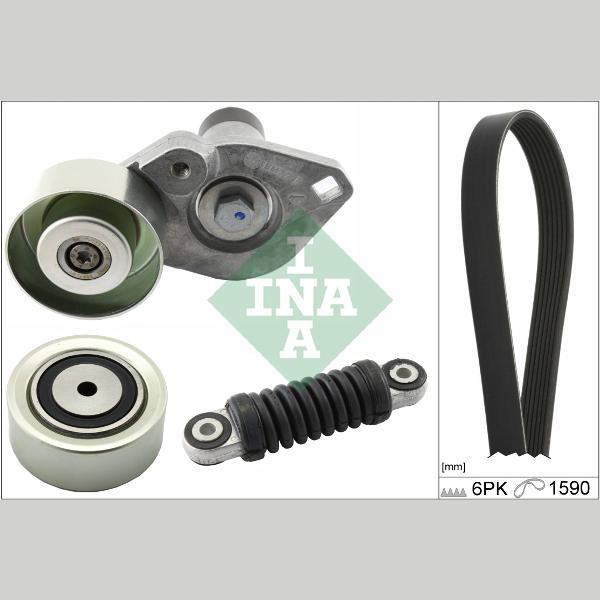 INA 529027610 V-Ribbed Belt Set