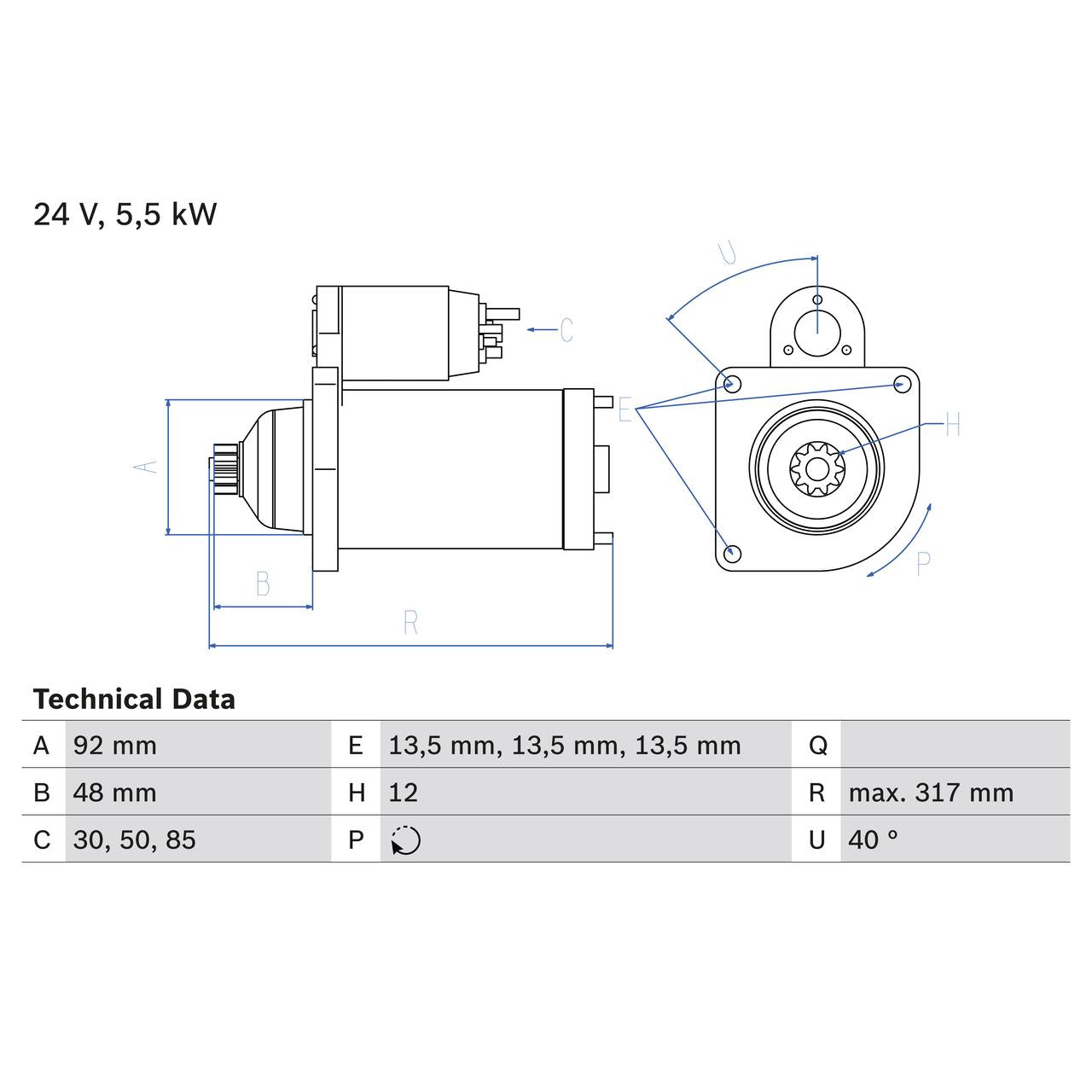 BOSCH 0986022640 Starter