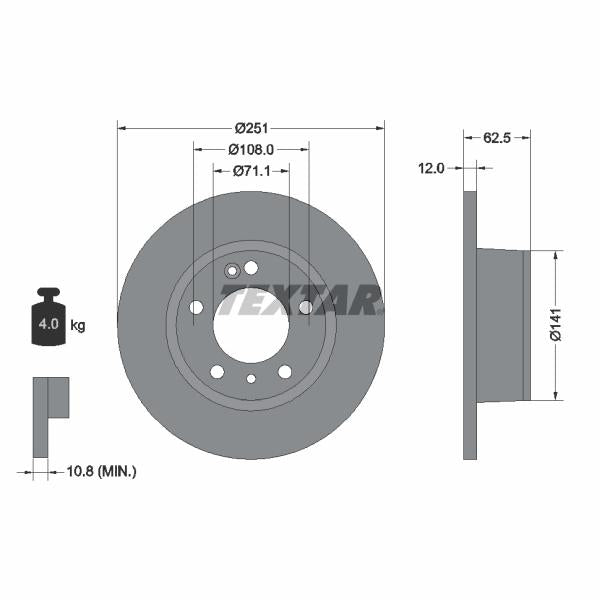TEXTAR 92059900 Brake Disc