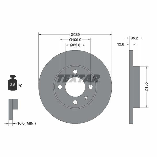 TEXTAR 92010603 Brake Disc