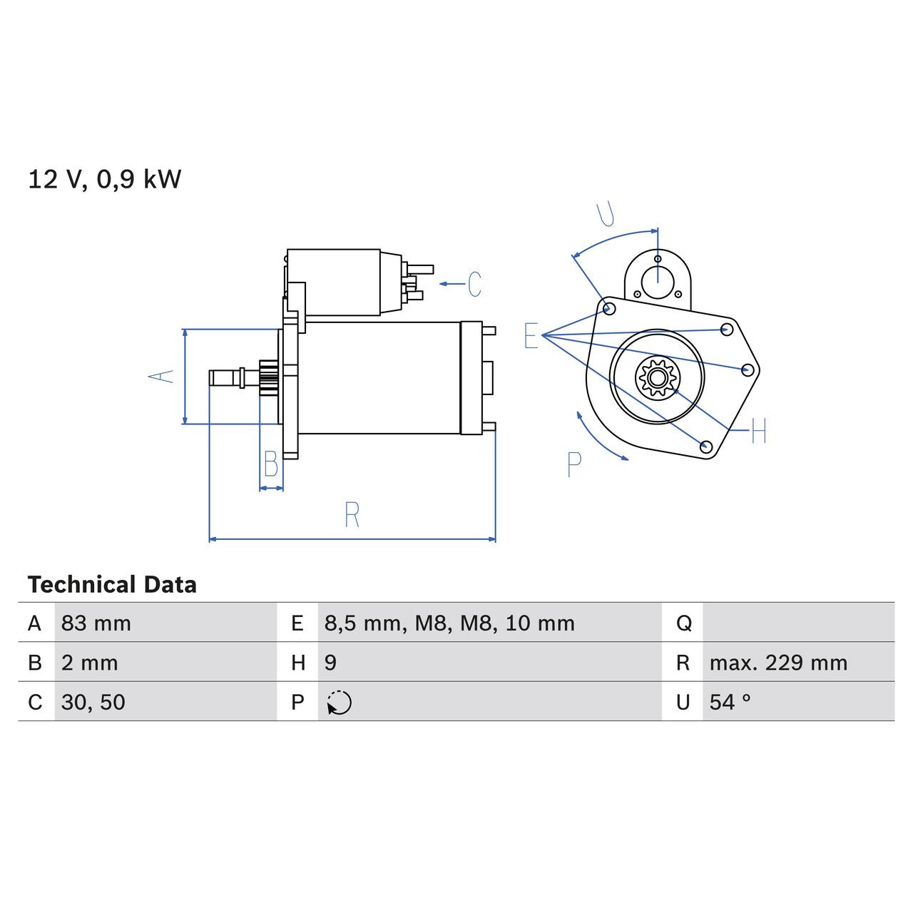 BOSCH 0986016790 Starter