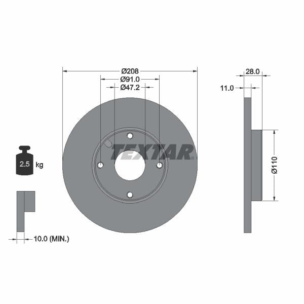 TEXTAR 92045200 Brake Disc