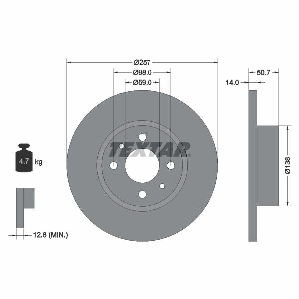 TEXTAR 92053200 Brake Disc