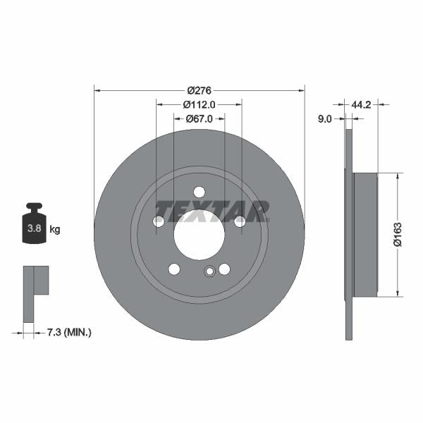 TEXTAR 92241303 Brake Disc