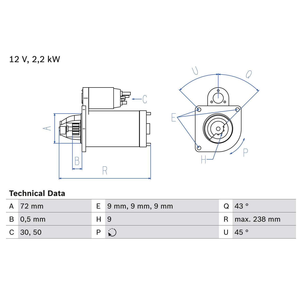 BOSCH 0986020091 Starter