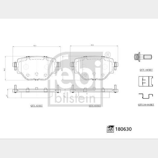 TEXTAR 82039300 Brake Caliper Accessory Kit