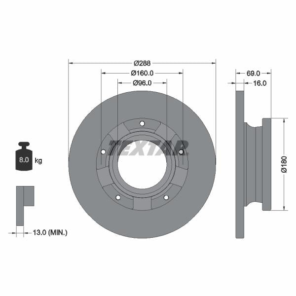 TEXTAR 92316903 Brake Disc
