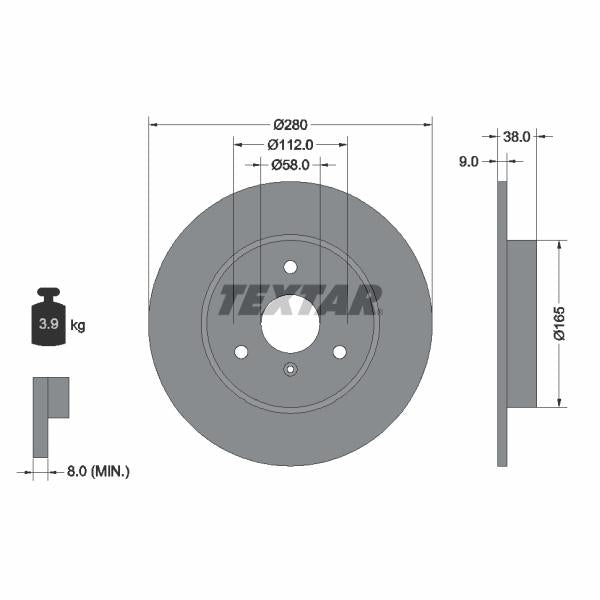 TEXTAR 92097603 Brake Disc