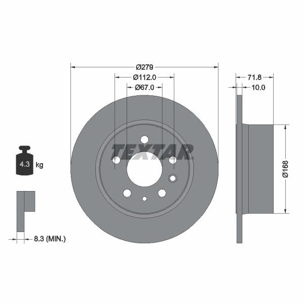 TEXTAR 92032600 Brake Disc