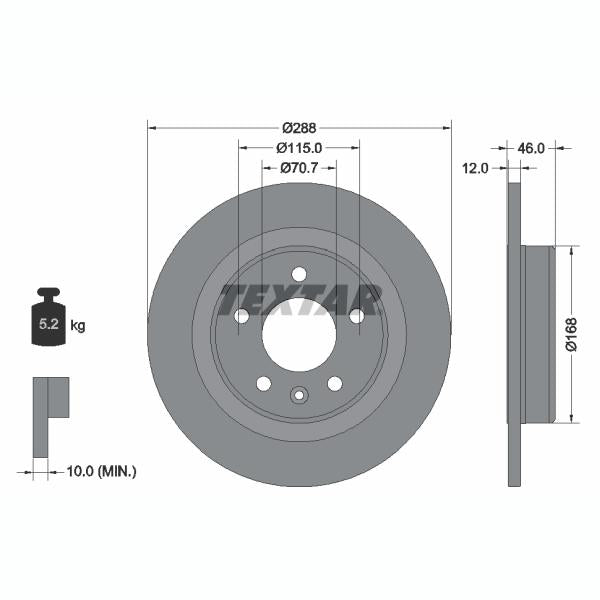 TEXTAR 92314603 Brake Disc