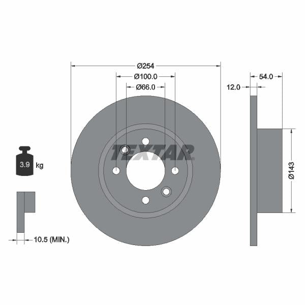 TEXTAR 92051500 Brake Disc