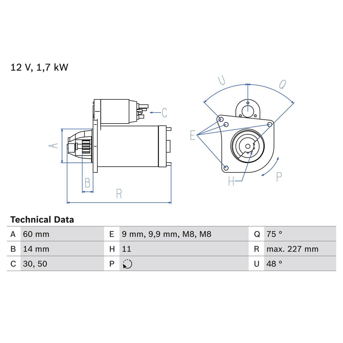 BOSCH 0986023050 Starter